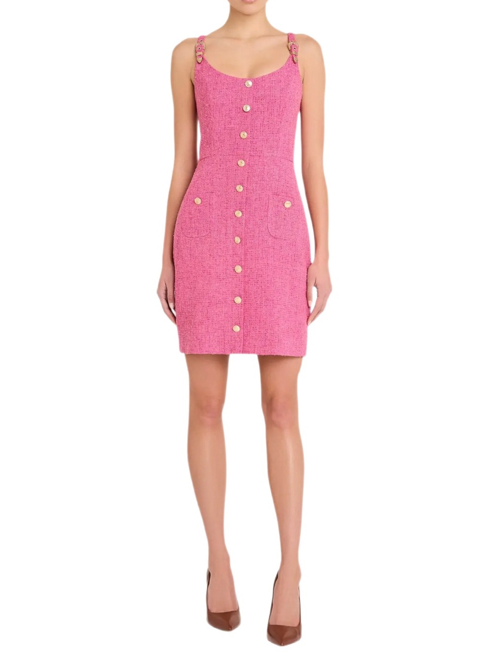 Amanda Uprichard Finley Tweed Mini Dress Pink Size XS NWT - Picture 3 of 9